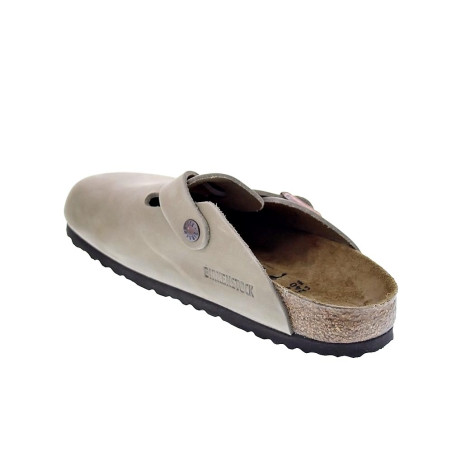 Zuecos Birkenstock zapatos Mujer modelo Boston Marrón Hebilla