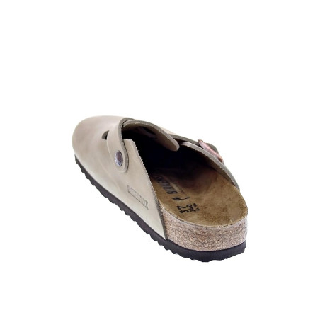 Zuecos Birkenstock zapatos Mujer modelo Boston Marrón Hebilla