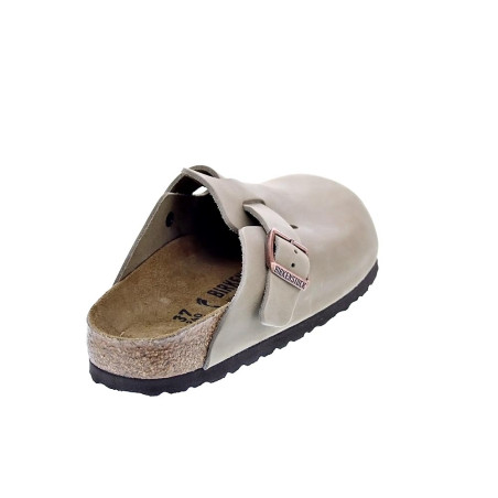 Zuecos Birkenstock zapatos Mujer modelo Boston Marrón Hebilla