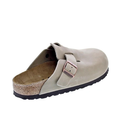Zuecos Birkenstock zapatos Mujer modelo Boston Marrón Hebilla