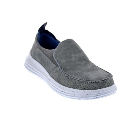 Mocasines Skechers zapatos Hombre modelo Moc Toe Gris Elástico