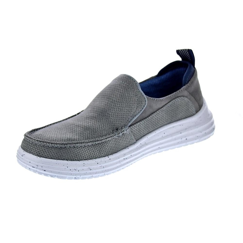 Mocasines Skechers zapatos Hombre modelo Moc Toe Gris Elástico