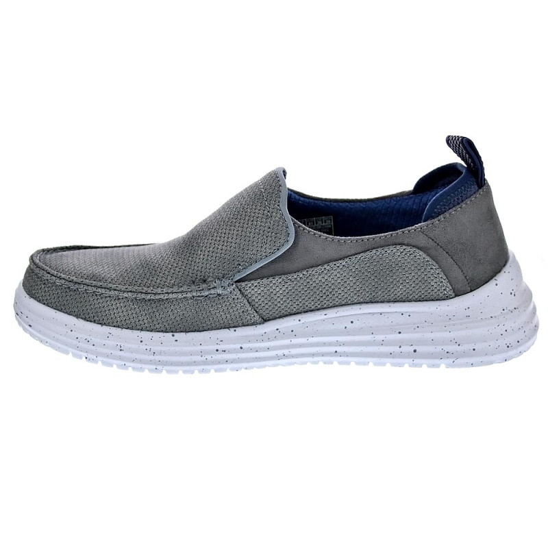 Mocasines Skechers zapatos Hombre modelo Moc Toe Gris Elástico