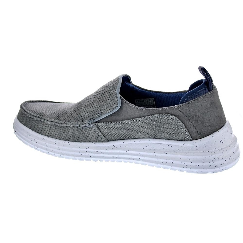 Mocasines Skechers zapatos Hombre modelo Moc Toe Gris Elástico