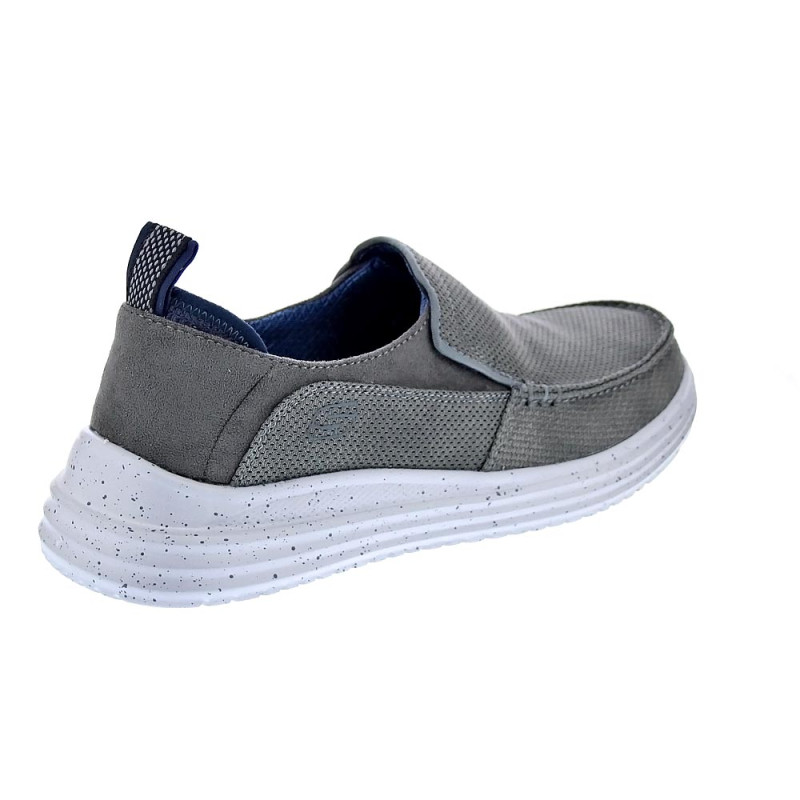 Mocasines Skechers zapatos Hombre modelo Moc Toe Gris Elástico