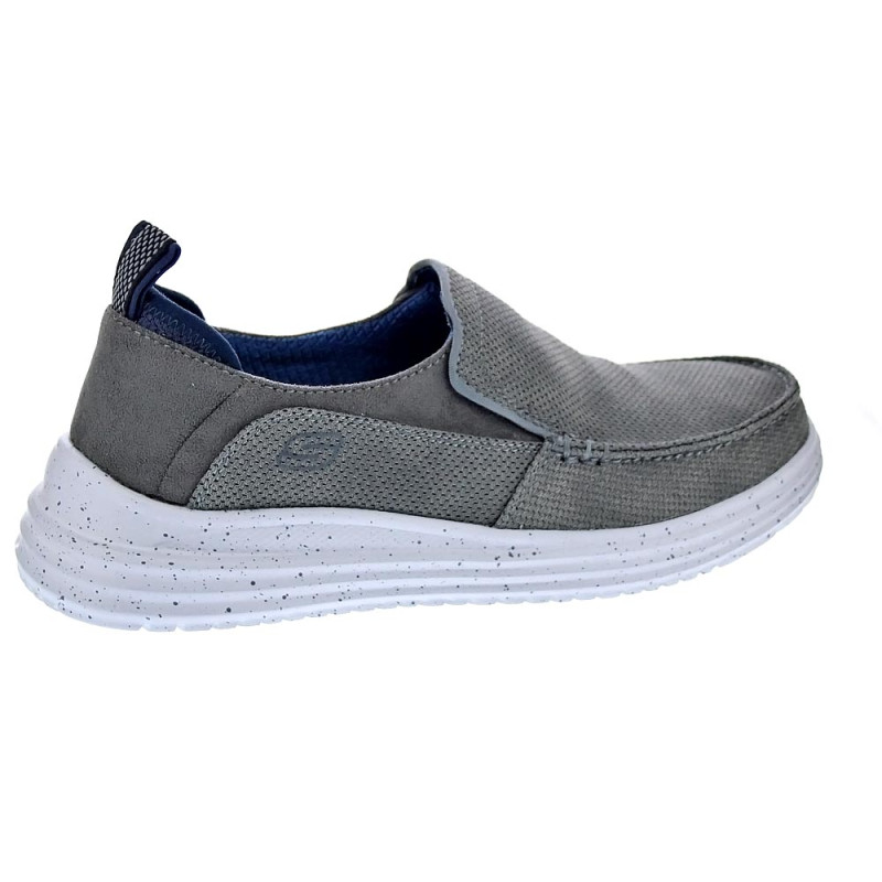 Mocasines Skechers zapatos Hombre modelo Moc Toe Gris Elástico