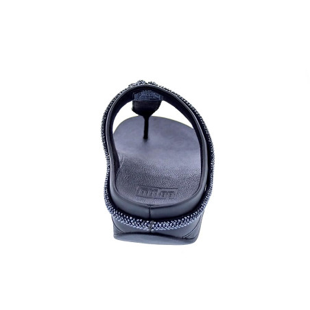 Sandalias FitFlop zapatos Mujer modelo Fino Crystal Toe Negro 