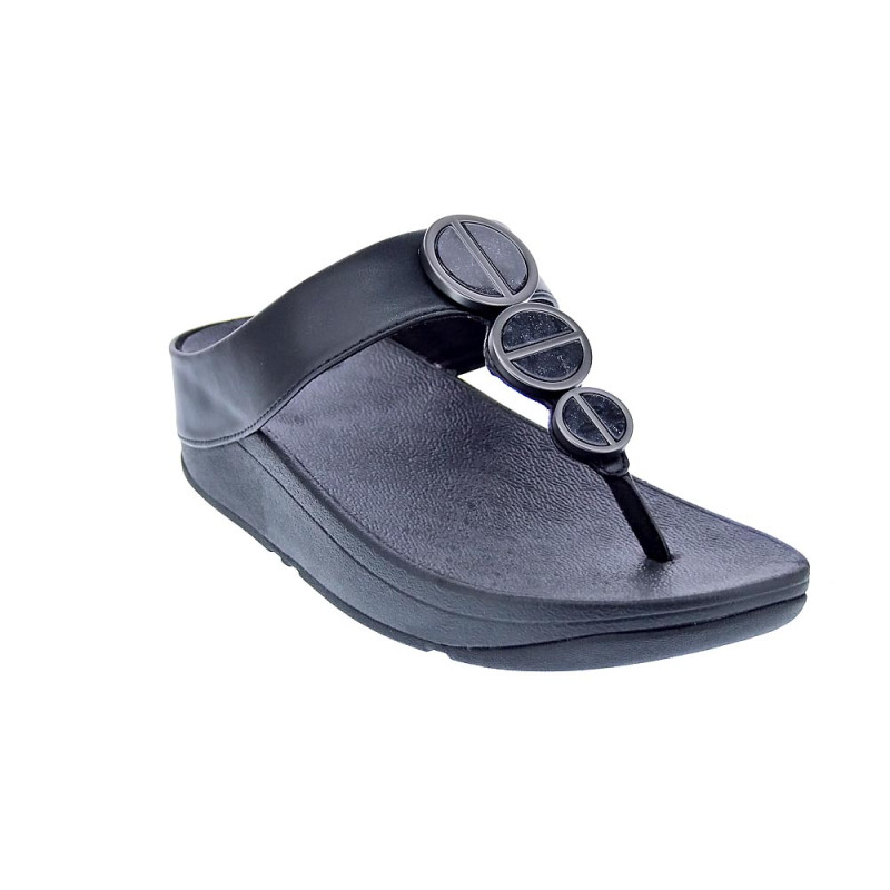 Sandalias FitFlop zapatos Mujer modelo Halo Metallic Negro 