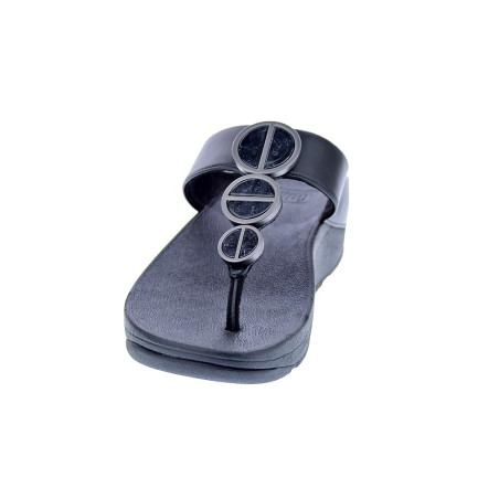 Sandalias FitFlop zapatos Mujer modelo Halo Metallic Negro 