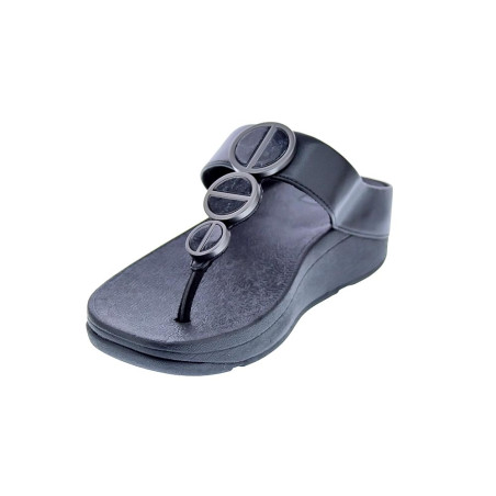 Sandalias FitFlop zapatos Mujer modelo Halo Metallic Negro 