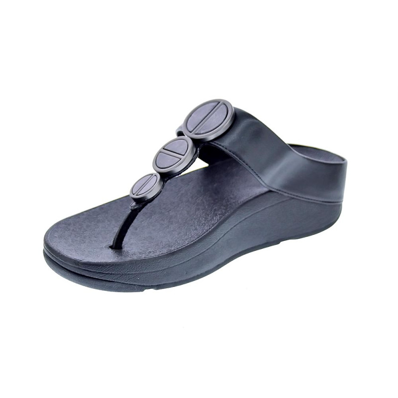 Sandalias FitFlop zapatos Mujer modelo Halo Metallic Negro 