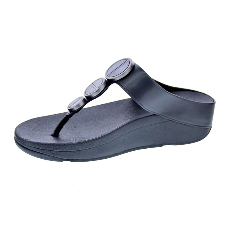 Sandalias FitFlop zapatos Mujer modelo Halo Metallic Negro 