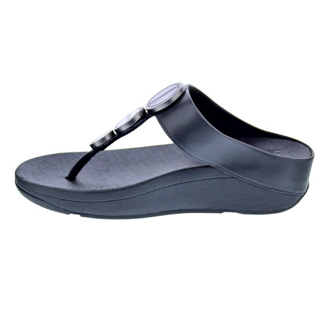 Sandalias FitFlop zapatos Mujer modelo Halo Metallic Negro 