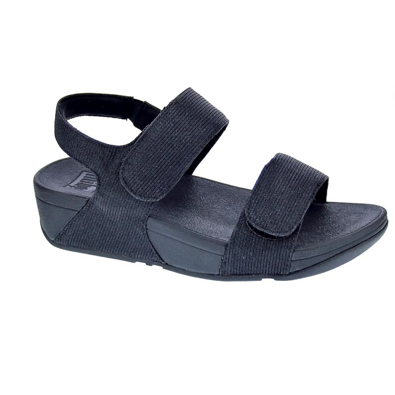 Sandalias FitFlop zapatos Mujer modelo Lulu Adj Shimmerlux Negro 