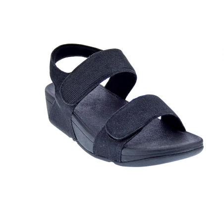 Sandalias FitFlop zapatos Mujer modelo Lulu Adj Shimmerlux Negro 