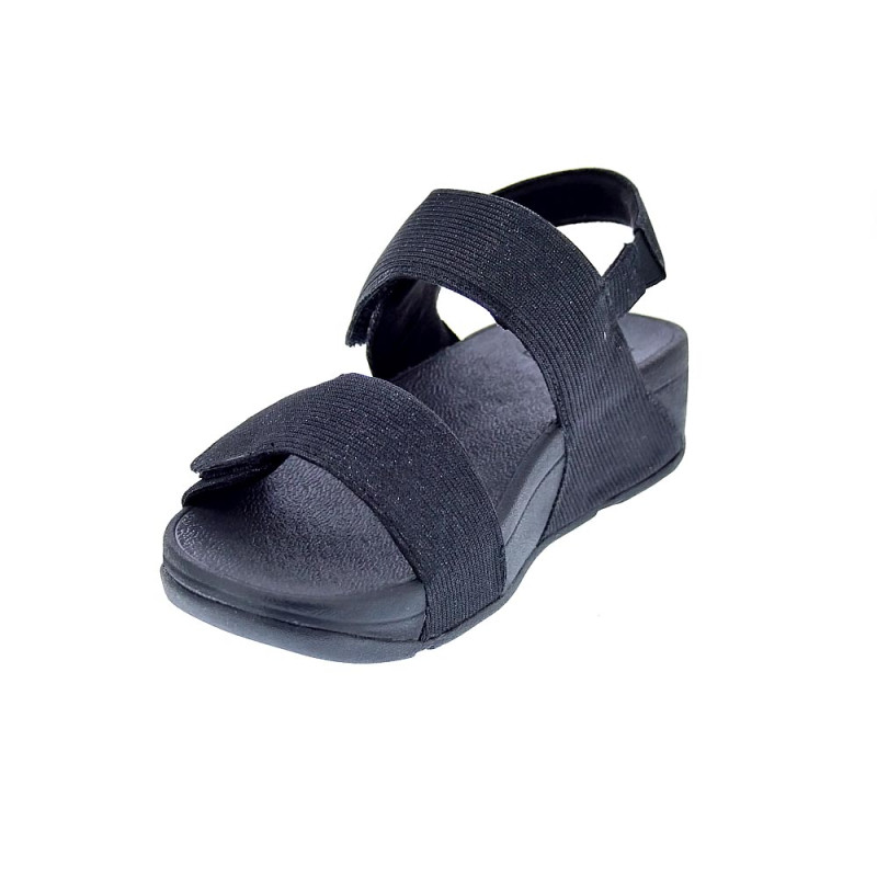 Sandalias FitFlop zapatos Mujer modelo Lulu Adj Shimmerlux Negro 