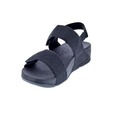 Sandalias FitFlop zapatos Mujer modelo Lulu Adj Shimmerlux Negro 