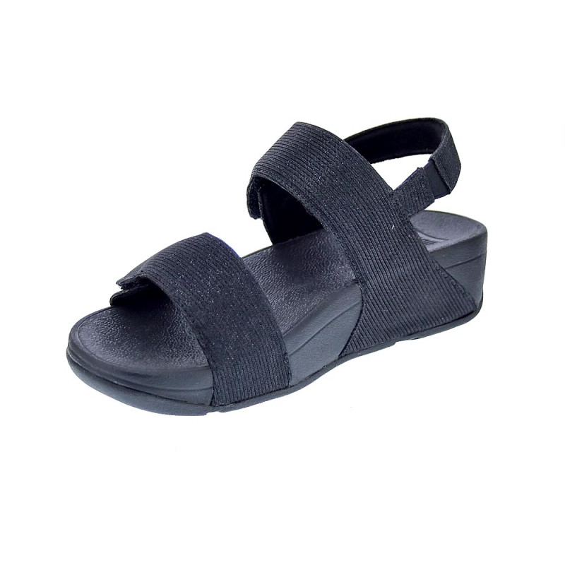 Sandalias FitFlop zapatos Mujer modelo Lulu Adj Shimmerlux Negro 