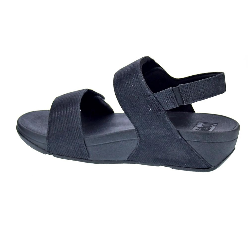 Sandalias FitFlop zapatos Mujer modelo Lulu Adj Shimmerlux Negro 