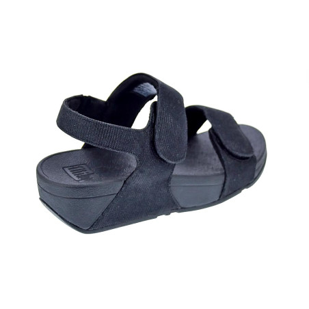 Sandalias FitFlop zapatos Mujer modelo Lulu Adj Shimmerlux Negro 