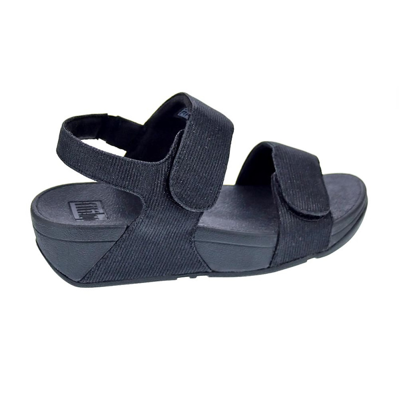 Sandalias FitFlop zapatos Mujer modelo Lulu Adj Shimmerlux Negro 