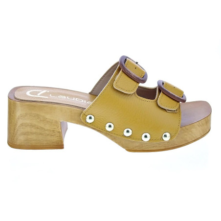 Zuecos Claudia zapatos Mujer modelo Idala Amarillo 