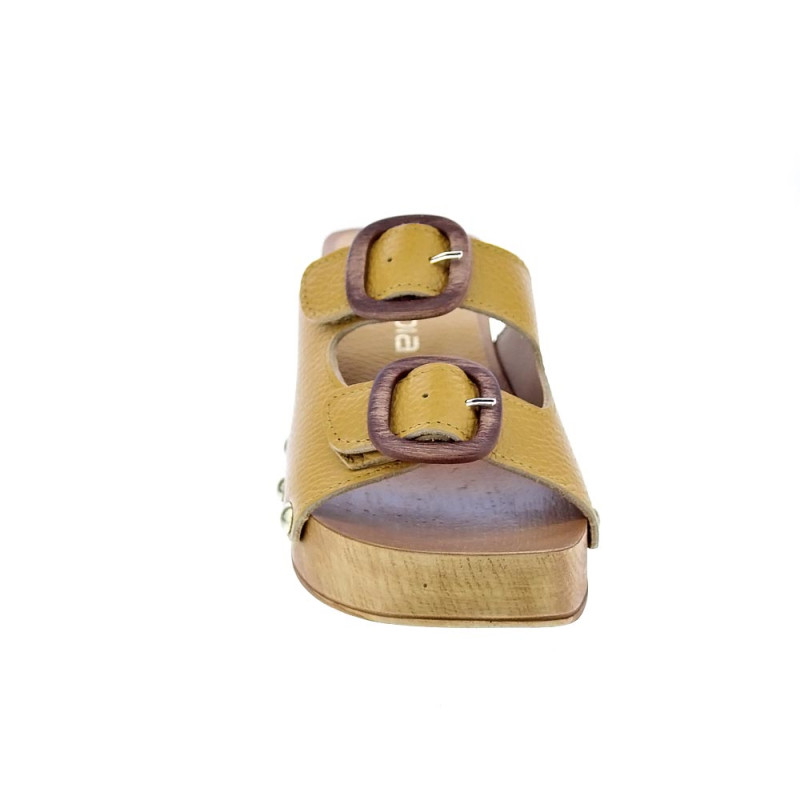 Zuecos Claudia zapatos Mujer modelo Idala Amarillo 