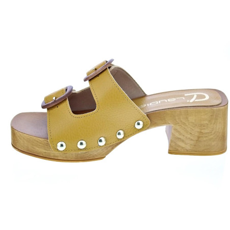 Zuecos Claudia zapatos Mujer modelo Idala Amarillo 