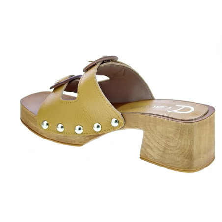 Zuecos Claudia zapatos Mujer modelo Idala Amarillo 