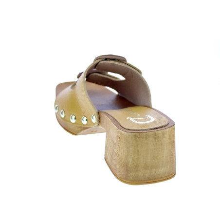 Zuecos Claudia zapatos Mujer modelo Idala Amarillo 