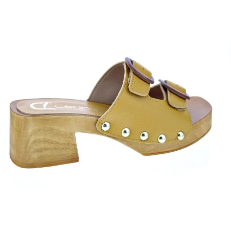 Zuecos Claudia zapatos Mujer modelo Idala Amarillo 