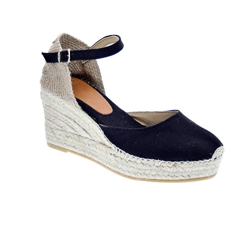 Alpargatas Toni Pons zapatos Mujer modelo Laia Negro Hebillas