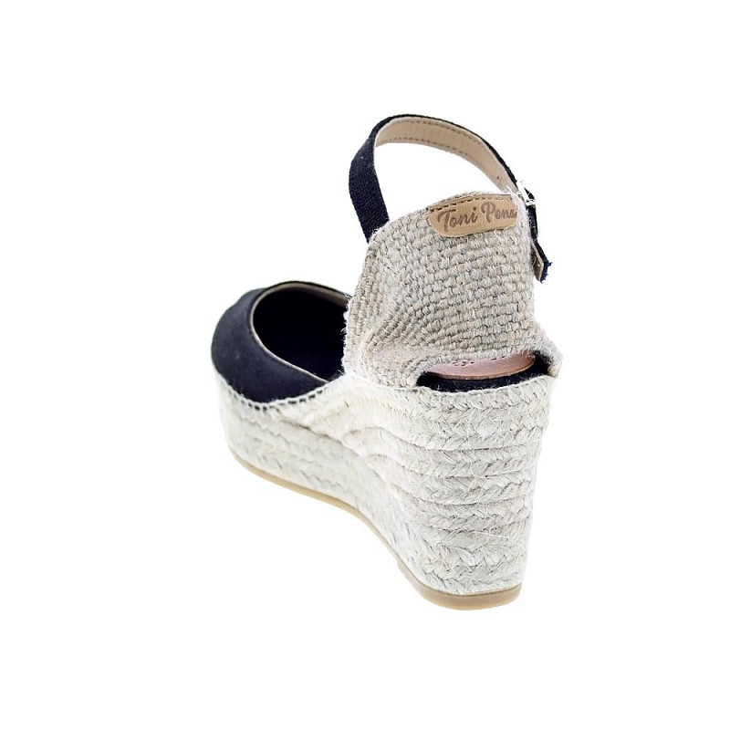 Alpargatas Toni Pons zapatos Mujer modelo Laia Negro Hebillas