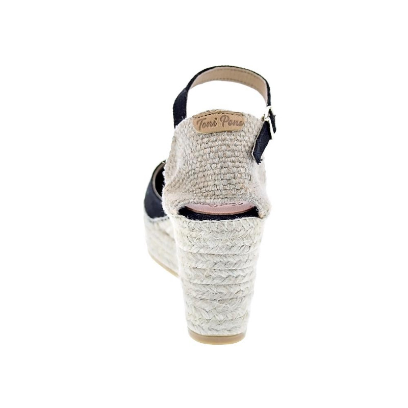 Alpargatas Toni Pons zapatos Mujer modelo Laia Negro Hebillas