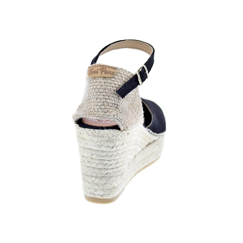 Alpargatas Toni Pons zapatos Mujer modelo Laia Negro Hebillas