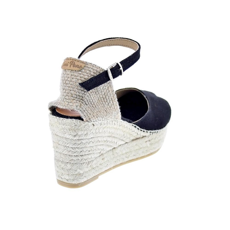 Alpargatas Toni Pons zapatos Mujer modelo Laia Negro Hebillas