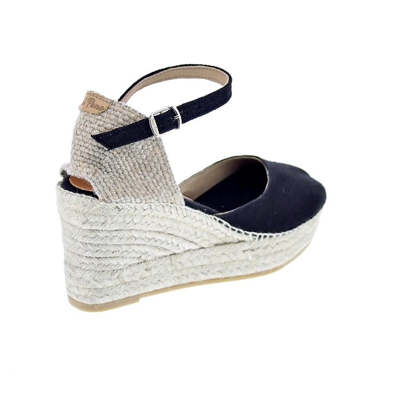 Alpargatas Toni Pons zapatos Mujer modelo Laia Negro Hebillas