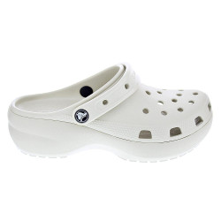 Zuecos Crocs zapatos Mujer modelo Classic Platform Clog Beige 