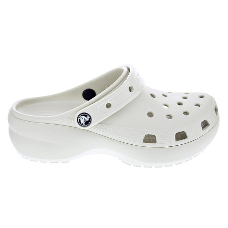 Zuecos Crocs zapatos Mujer modelo Classic Platform Clog Beige 