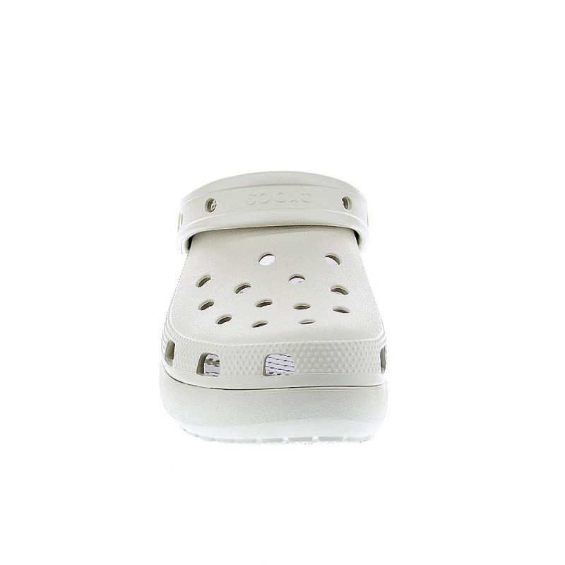 Zuecos Crocs zapatos Mujer modelo Classic Platform Clog Beige 
