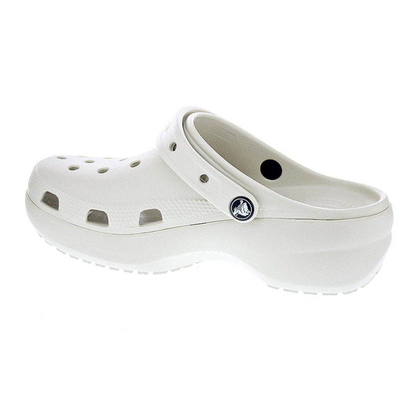 Zuecos Crocs zapatos Mujer modelo Classic Platform Clog Beige 