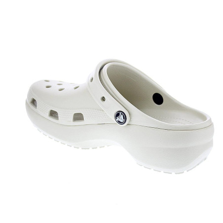 Zuecos Crocs zapatos Mujer modelo Classic Platform Clog Beige 