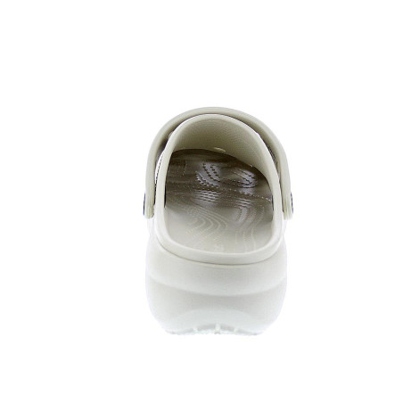Zuecos Crocs zapatos Mujer modelo Classic Platform Clog Beige 