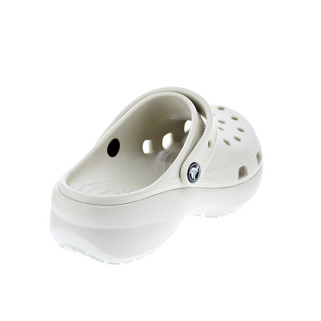 Zuecos Crocs zapatos Mujer modelo Classic Platform Clog Beige 