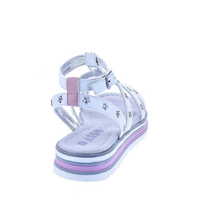 Sandalias Asso zapatos Niña modelo AG14961 Blanco 