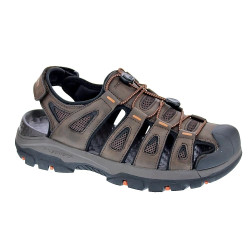 Sandalias Skechers zapatos Hombre modelo Tresmen Marrón  2