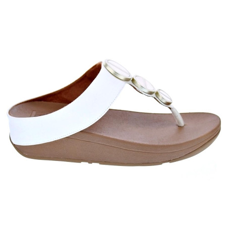 Sandalias FitFlop zapatos Mujer modelo Halo Metallic Beige 