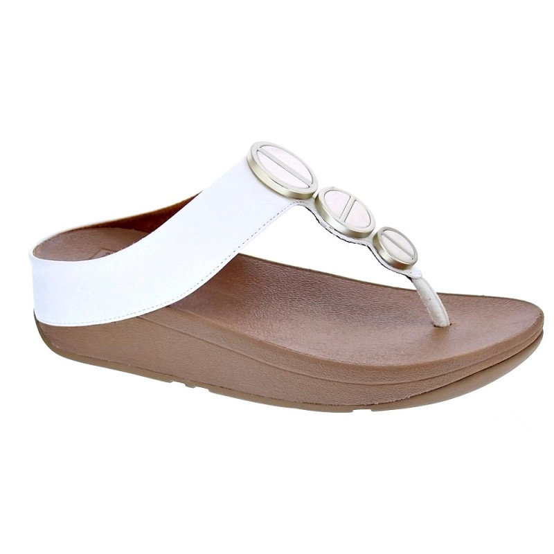 Sandalias FitFlop zapatos Mujer modelo Halo Metallic Beige 