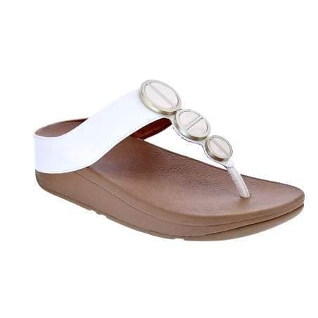 Sandalias FitFlop zapatos Mujer modelo Halo Metallic Beige 