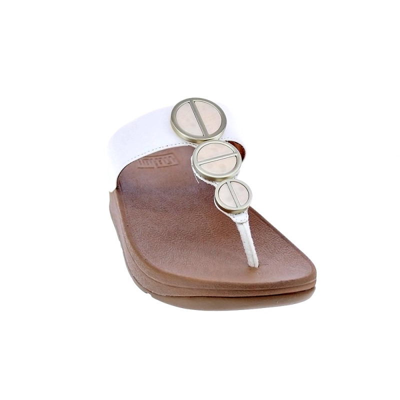 Sandalias FitFlop zapatos Mujer modelo Halo Metallic Beige 